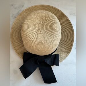 Scala Tan Sun Hat with Black Band Bow
